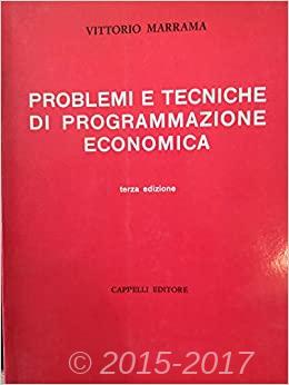 Copertina di Problemi e tecniche di programmazione economica